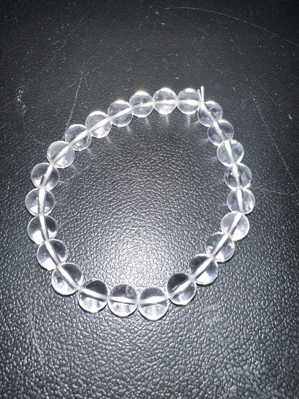 Clear Quartz Beaded Stretch Bracelet